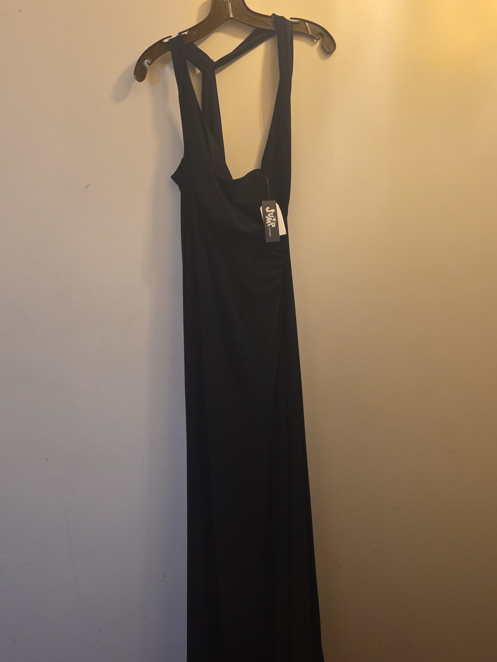 NWT Jump Apparel Co Black Maxi Dress Long Formal Evening Gown Sleek 16W